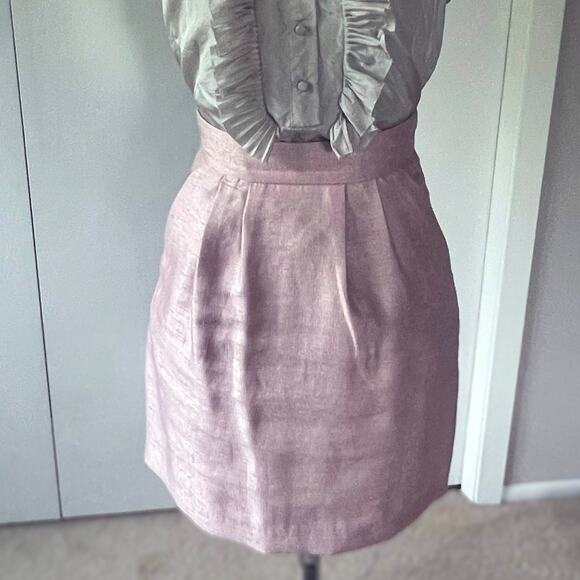 H&M Satin Pleated Mini Skirt 0 - Picture 1 of 3